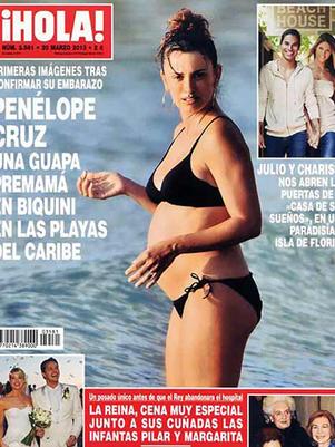 Penélope Cruz presume su embarazo en las playas del Caribe