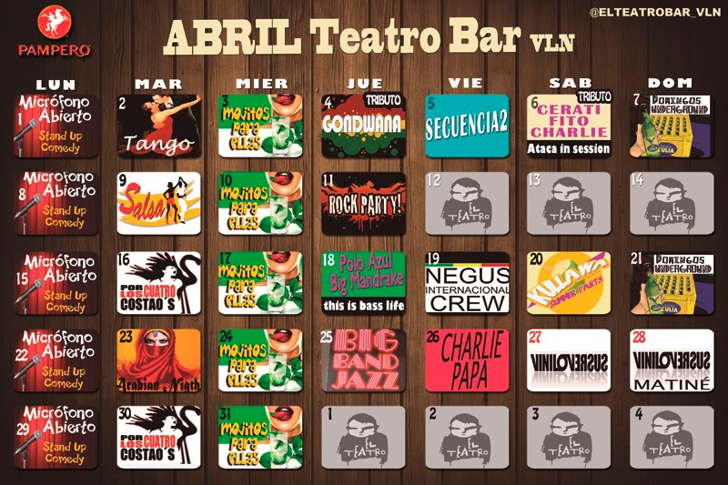 Teatro Bar Valencia regresa con cartelera nueva