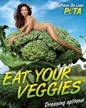 La actriz panameña Patricia de León se desnuda para promover la dieta vegana