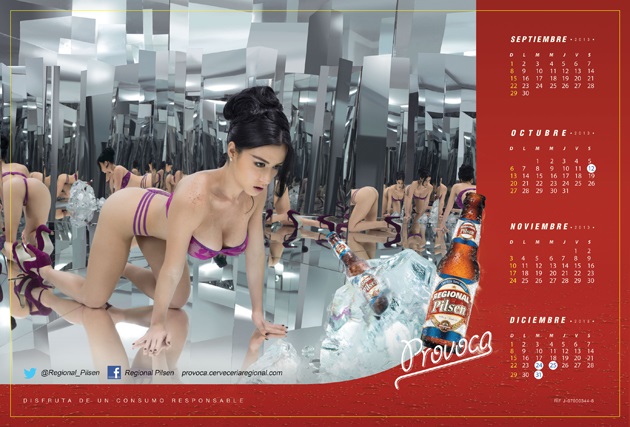 Diosa Canales regresa para seguir provocando con el Calendario Regional Pilsen 2013