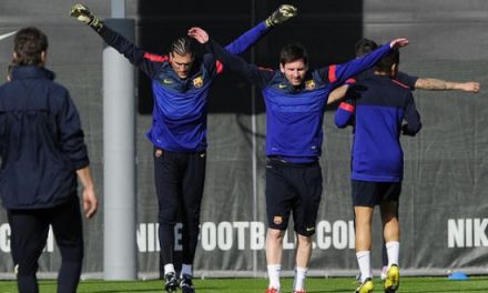 Lionel Messi entrenó con sus compañeros del Barcelona