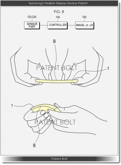 Samsung patenta celular con pantalla curva y tactil