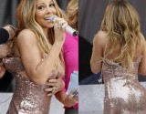 Vestido de Mariah Carey se rompe durante programa en vivo (+Video)