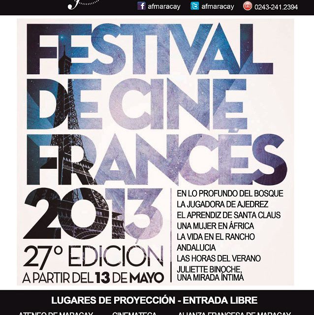 El 13 de mayo arranca el Festival de Cine Francés en Maracay