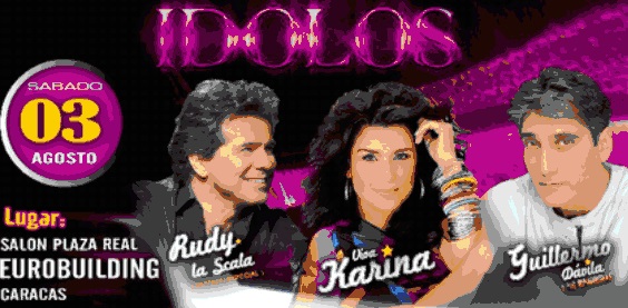 Tour Idolos 2013 con Karina, Guillermo Davila y Rudy La Scala, 3 de Agosto, Hotel Eurobuilding