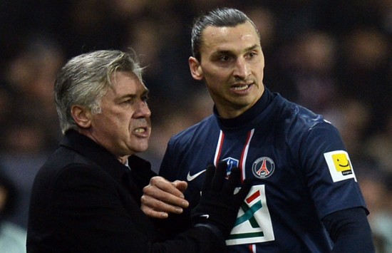 Carlo Ancelotti se llevaría a Zlatan ibrahimovic al Real Madrid