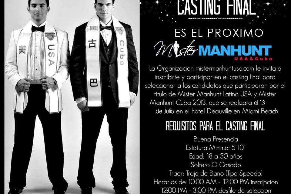Se el Próximo Mister Manhunt Latino USA y Mister Manhunt Cuba 2013