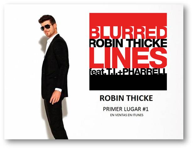 »Blurred Lines» de Robin Thicke Llega al #1 de la Radio Anglo en Colombia