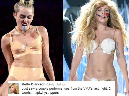 Kelly Clarkson llama ‘strippers’ a Miley Cyrus y Lady Gaga