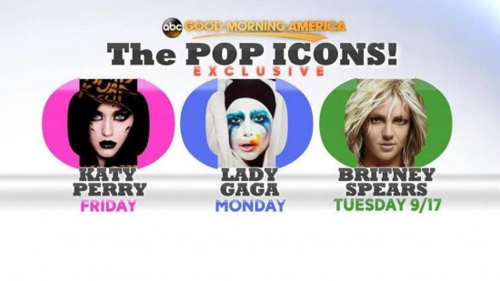 Lady Gaga, Katy Perry y Britney Spears estarán en Good Morning América