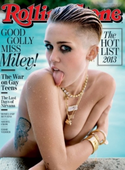 Miley Cyrus posa en topless para la revista Rolling Stone (+Fotos)