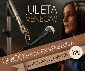 Julieta Venegas en Venezuela con su »Tour Los Momentos», 15 de noviembre Anfiteatro Sambil