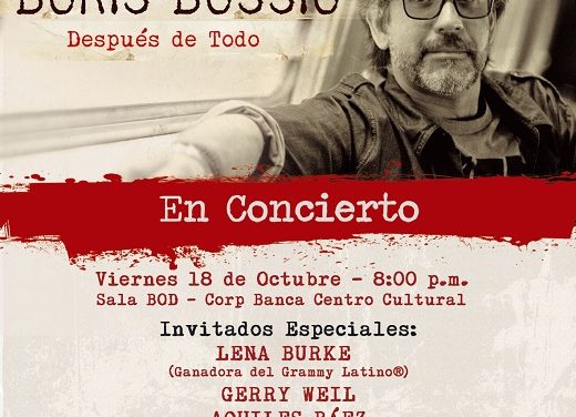 Boris Bossio presenta »Después de Todo» en concierto en BOD-CorpBanca el 18 de octubre