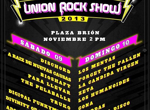 3era Entrega de Los Premios Union Rock Show Plaza Brión Chacaito 9 y 10 de Noviembre 2013