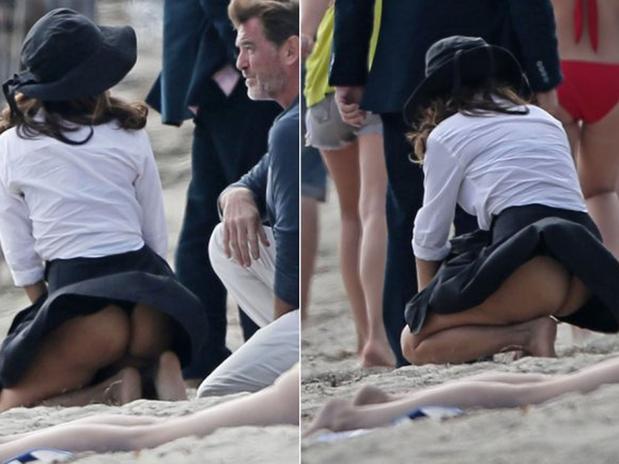 Salma Hayek enseñó su trasero durante rodaje en Malibú (+Foto)