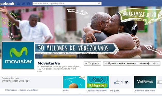 MOVISTAR EN FACEBOOK SE PROYECTA COMO LA PÁGINA CON MAYOR CRECIMIENTO EN VENEZUELA