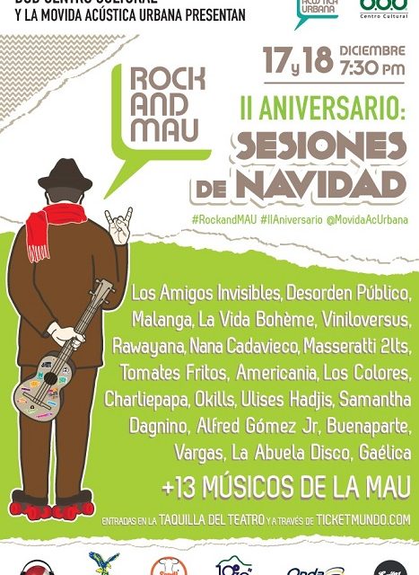 La Vida Bohéme y Gaélica confirmados para tocar en RockandMAU: Sesiones de Navidad