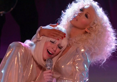 Lady Gaga y Christina Aguilera brillaron juntas en el escenario (+Video)