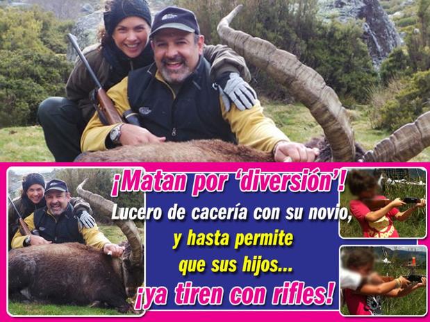 Lucero desata críticas en redes sociales tras posar con animales cazados