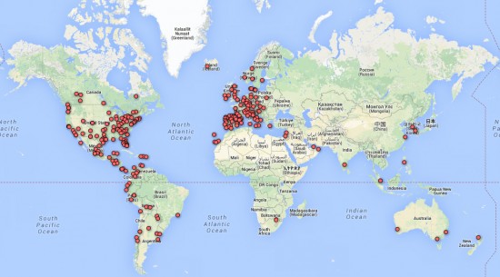 Google Maps muestra las regiones del mundo que se unieron al #SOSVenezuela