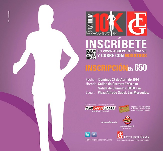 POR UNA VIDA MÁS SALUDABLE EXCELSIOR GAMA TRAE SU 5TA CARRERA 10K Y CAMINATA 5K