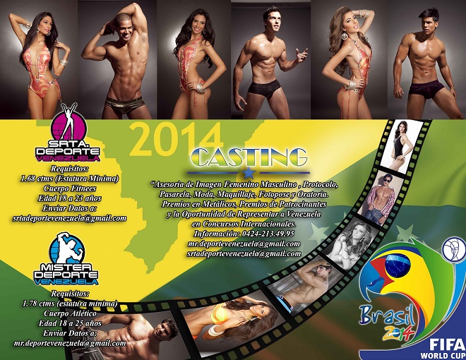 CASTING PARA SEÑORITA Y MÍSTER DEPORTE, Marzo 19, 20 21