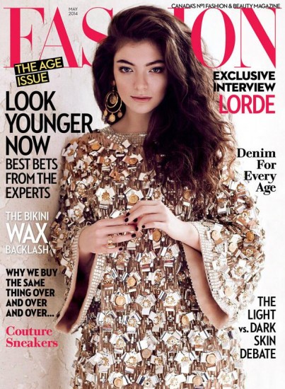 Lorde posa por primera vez para Fashion, la revista canadiense de moda
