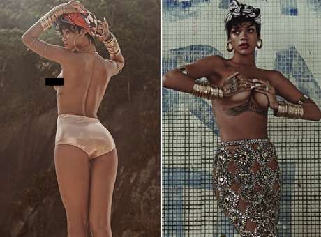 Rihanna hace amazónico topless para revista de Brasil (+Foto)