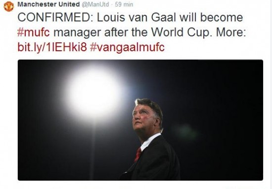 Louis Van Gaal es nuevo entrenador del Manchester United