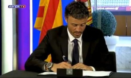 Luis Enrique fue presentado como nuevo entrenador de Barcelona FC
