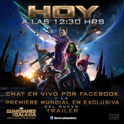Hoy a las 12:30 PM: Chat en vivo por Facebook con actores de GUARDIANES DE LA GALAXIA