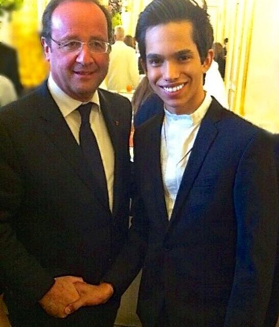 El violoncelista Miguel Angel Cegarra fue recibido por el Presidente de Francia