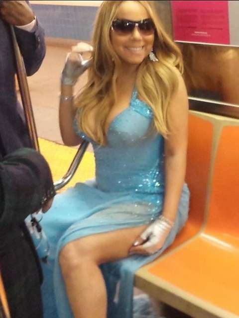 Mariah Carey sorprende viajando en metro de Nueva York