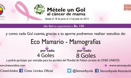 Con SenosAyuda y Cines Unidos »métele un gol al cáncer de mama»