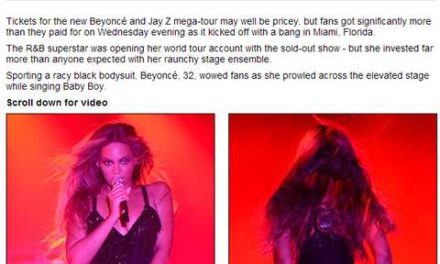 Beyoncé presume su trasero en inicio de gira con Jay Z