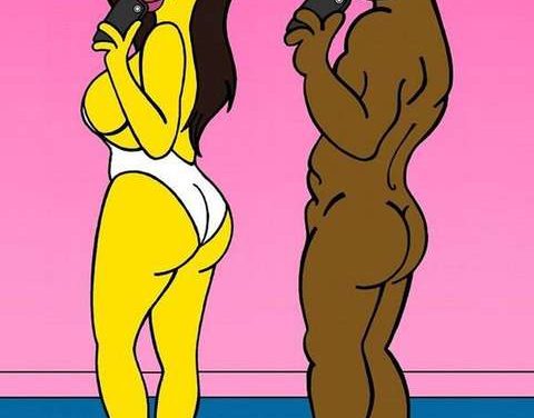 Kim Kardashian y Kanye West se convierten en Simpson