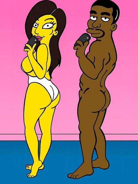 Kim Kardashian y Kanye West se convierten en Simpson