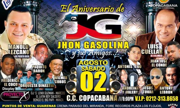 ANIVERSARIO DE JHON GASOLINA Y SUS AMIGOS