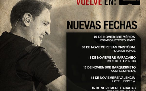 Nuevas fechas para conciertos de Franco De Vita en Venezuela