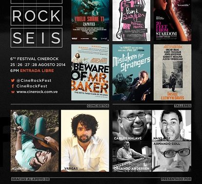 6to Festival CineRock 2014: Zapato 3 en pantalla grande, el regreso a la música