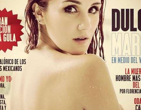 Dulce María luce provocativo topless en portada de revista