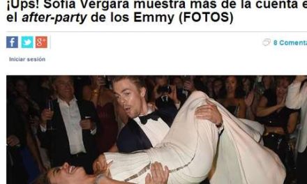 Sofía Vergara enseña seno en fiesta de los Premios Emmy (+Foto)