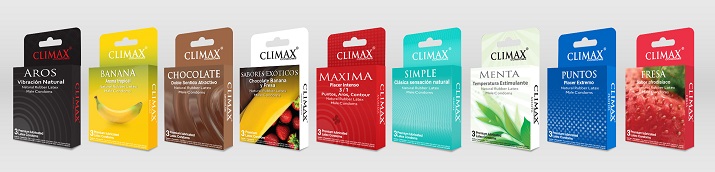 Climax Condoms con nueva presentación y productos
