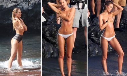 Candice Swanepoel presumió su figura en topless (+Fotos)