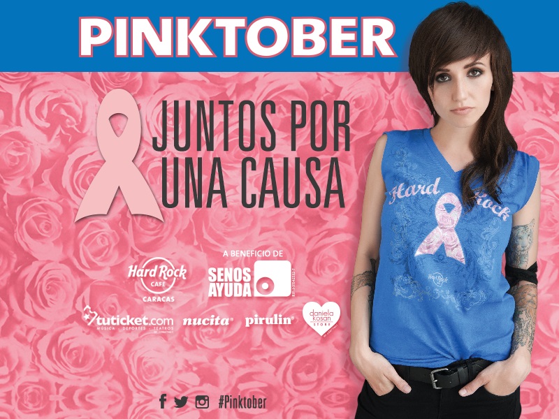 Hard Rock Cafe Caracas renueva con PINKTOBER su compromiso con la prevención del cáncer de mama