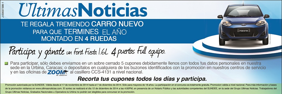 PROMOCION 4 RUEDAS DE ÚLTIMAS NOTICIAS