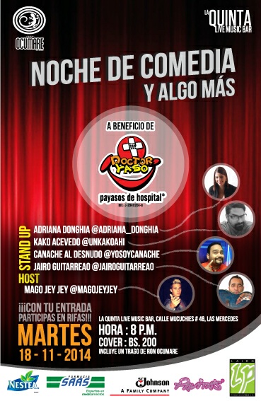 Noche de Comedia y Algo más a Beneficio de Doctor Yaso Payasos de Hospital