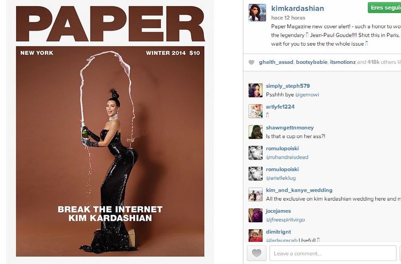 #Enterate ¿Cuánto cobró Kim Kardashian por posar desnuda en Paper Magazine?