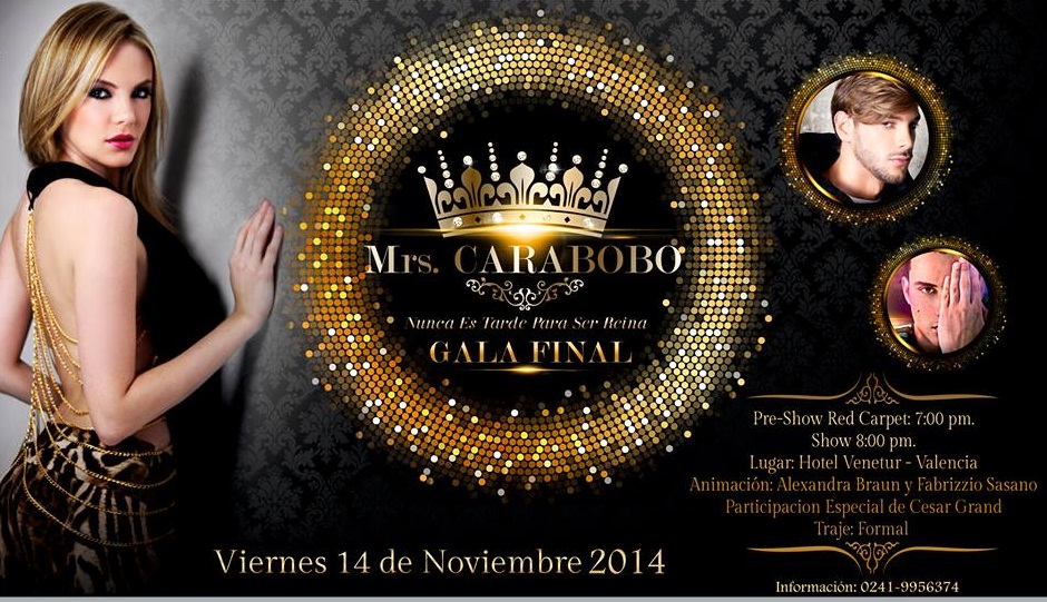 BELLEZA Y GLAMOUR EN LA ELECCIÓN FINAL DEL MRS. CARABOBO 2014