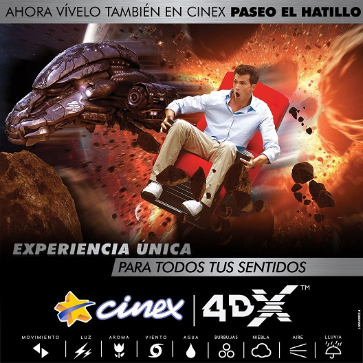 Cinex inaugura sala 4DX en El Hatillo